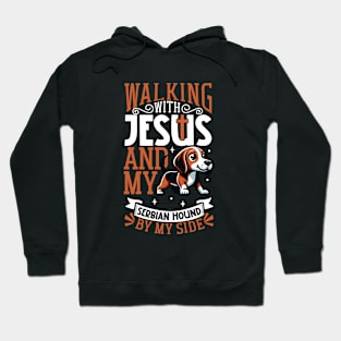 Jesus and dog - Serbian Hound Hoodie